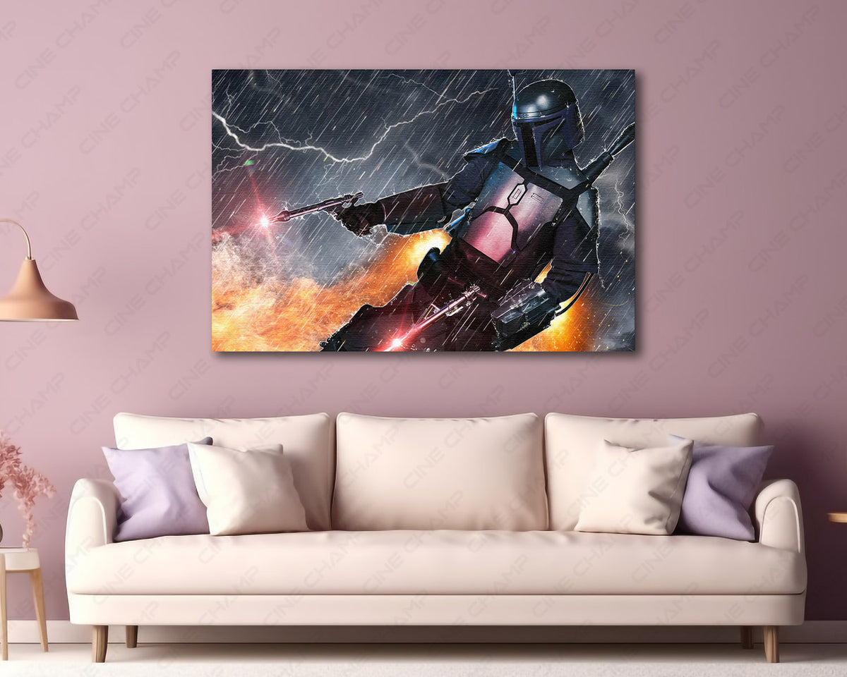 Jango Fett Star Wars cinematic artwork