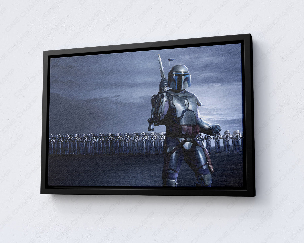 Jango Fett bounty hunter canvas print