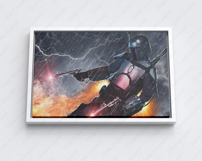 Jango Fett canvas for gaming room