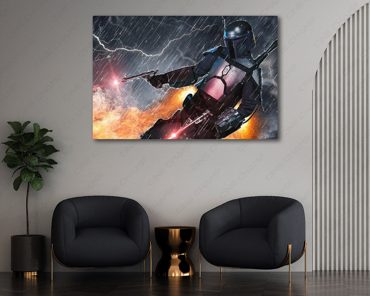 Jango Fett jetpack canvas print