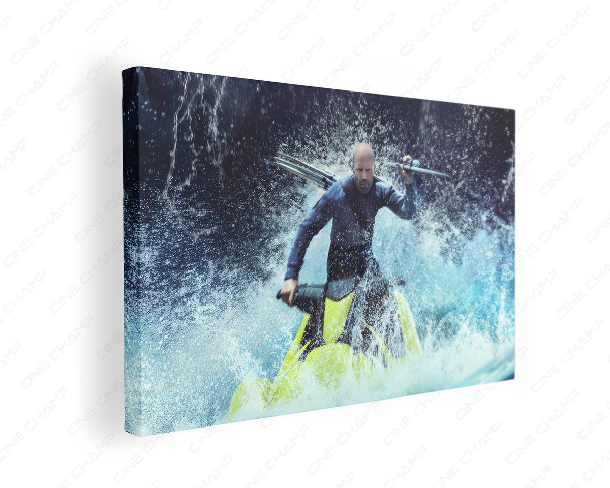 Jason Statham Meg 2 Canvas Wall Art