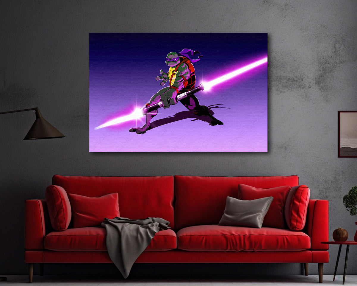 Jedi Donatello Ninja Turtle canvas print