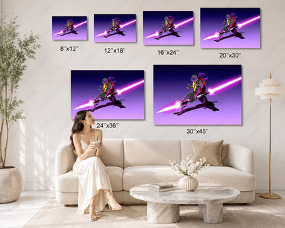 Jedi inspired Donatello wall artwork