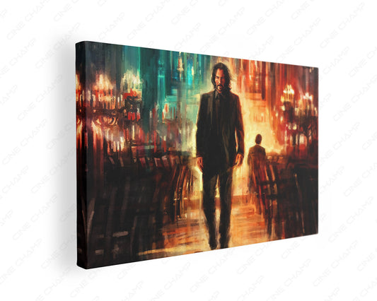 John Wick 4 epic showdown canvas wall art