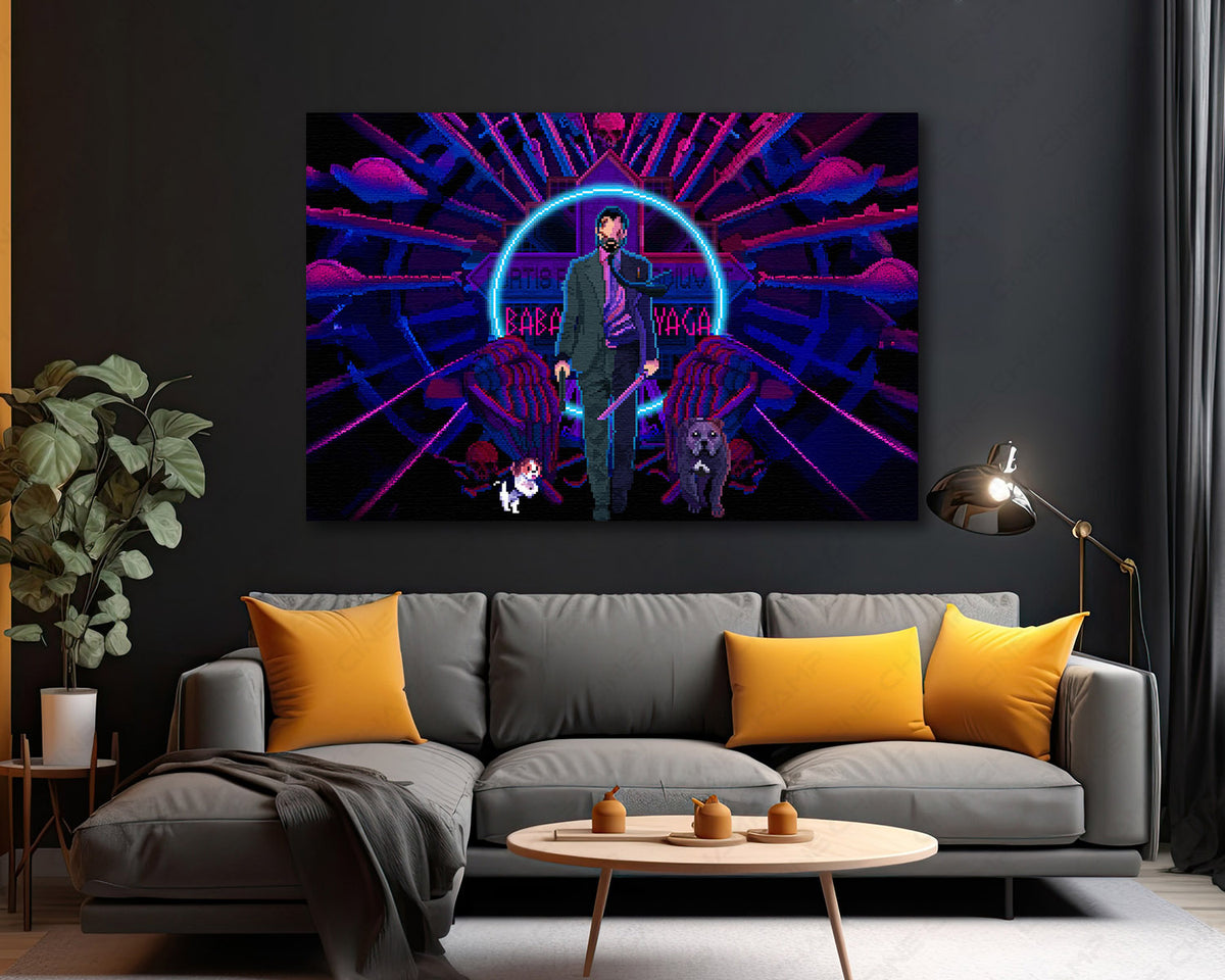 John Wick 4 pop art movie canvas