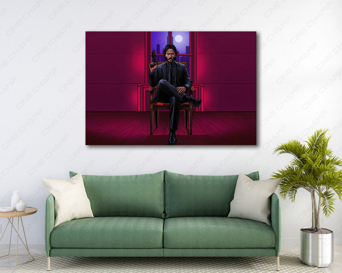 John Wick Baba Yaga dark canvas print