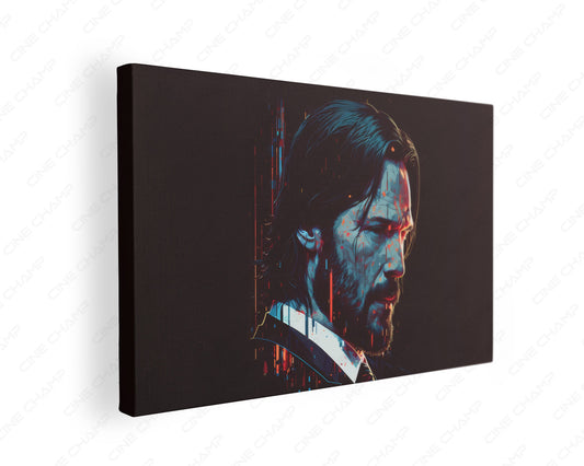 John Wick Justice Reborn cinematic canvas wall art