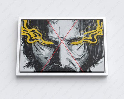 John Wick White Floating Frame 