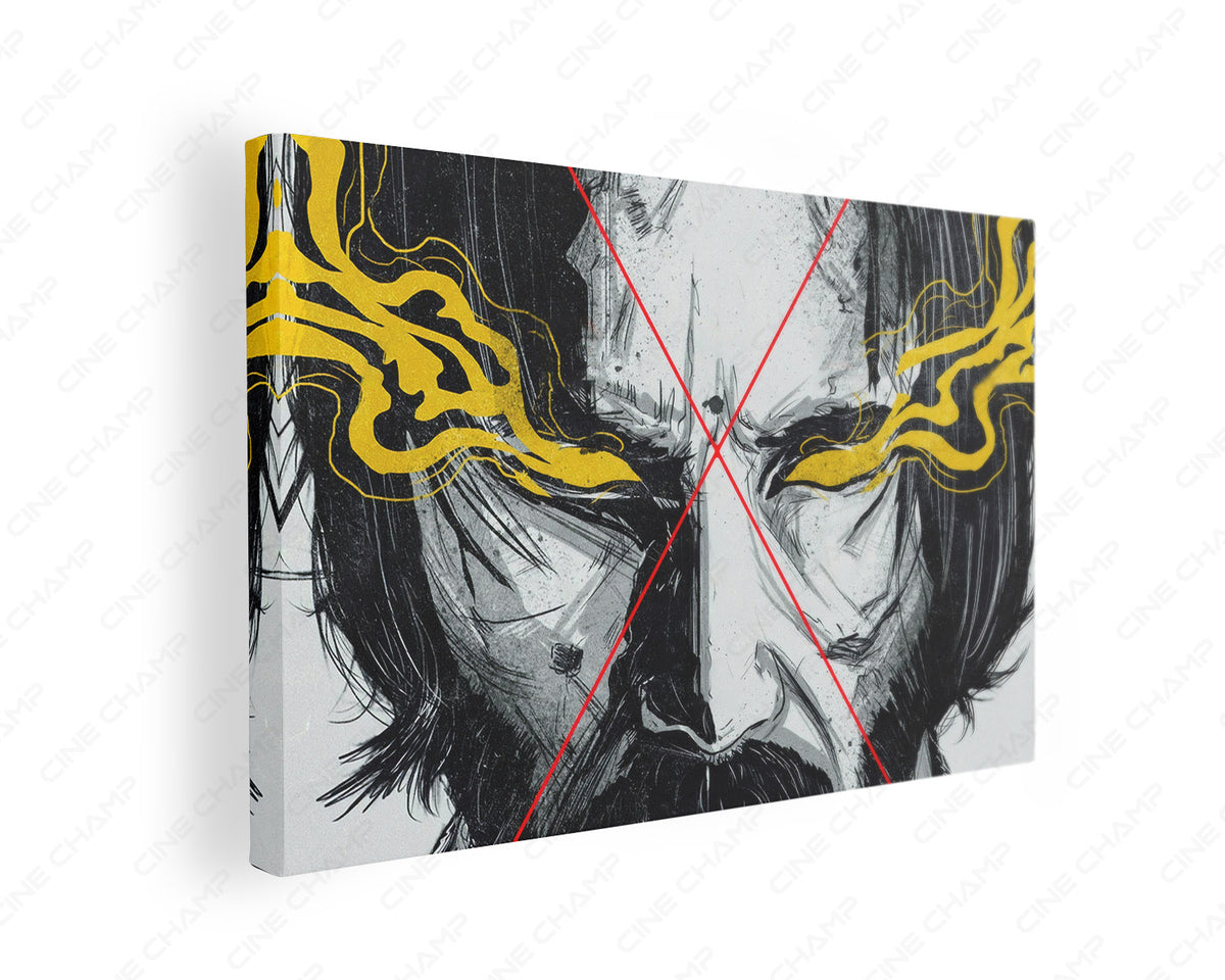 John Wick abstract art canvas wall art