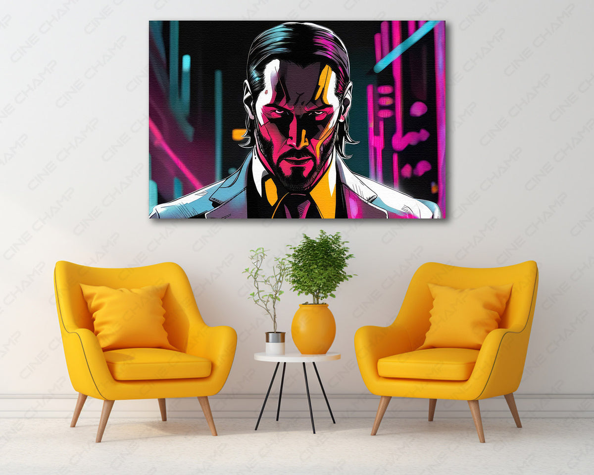 John Wick abstract canvas print