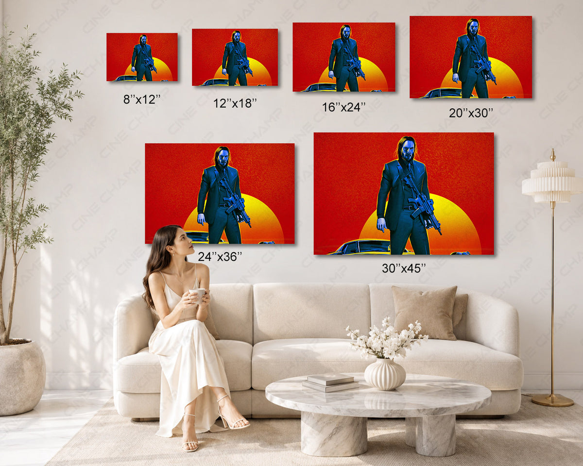 John Wick action pop art canvas