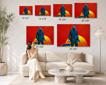 John Wick action pop art canvas