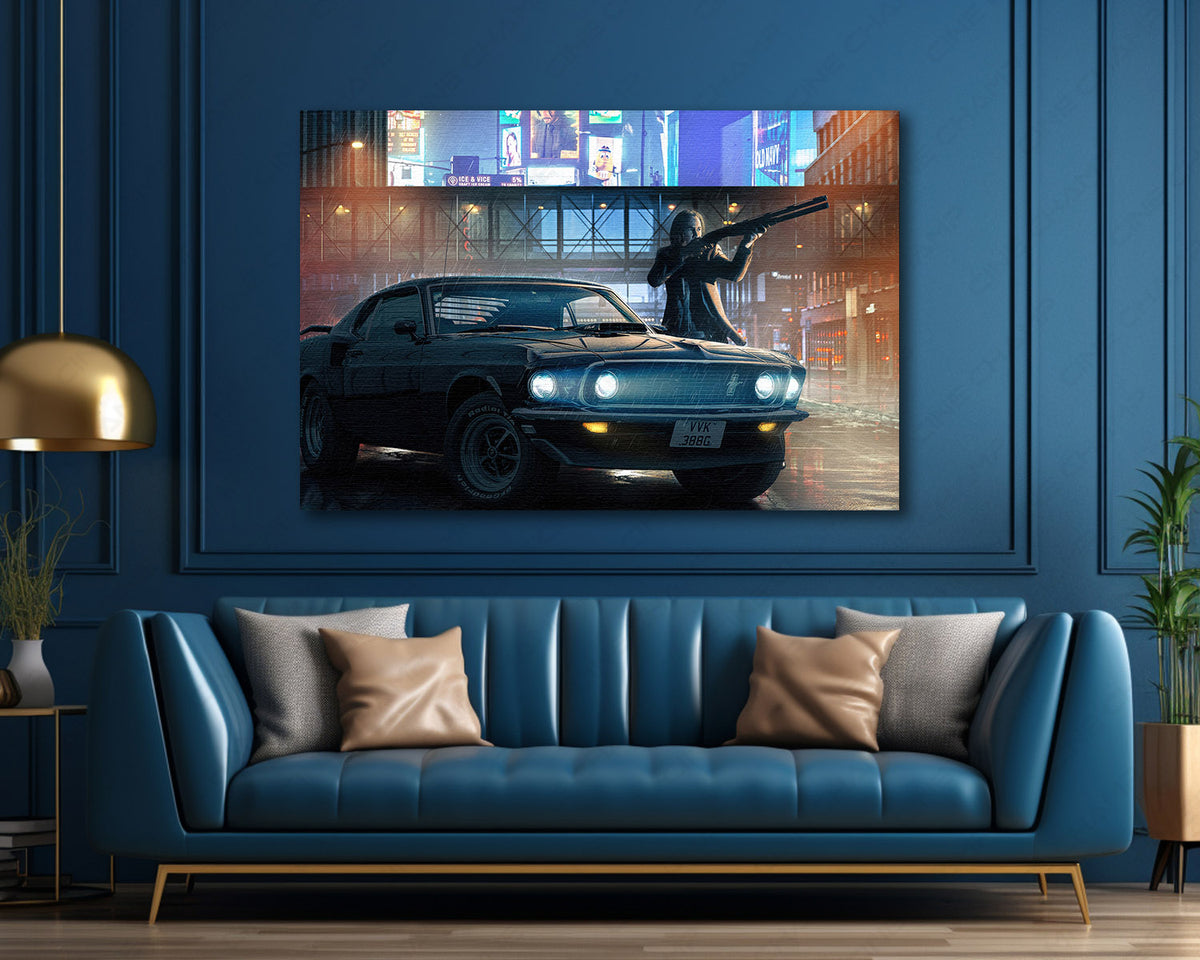 John Wick alert cinematic canvas print