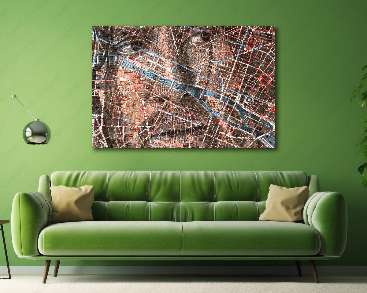John Wick assassin map inspired wall artwork