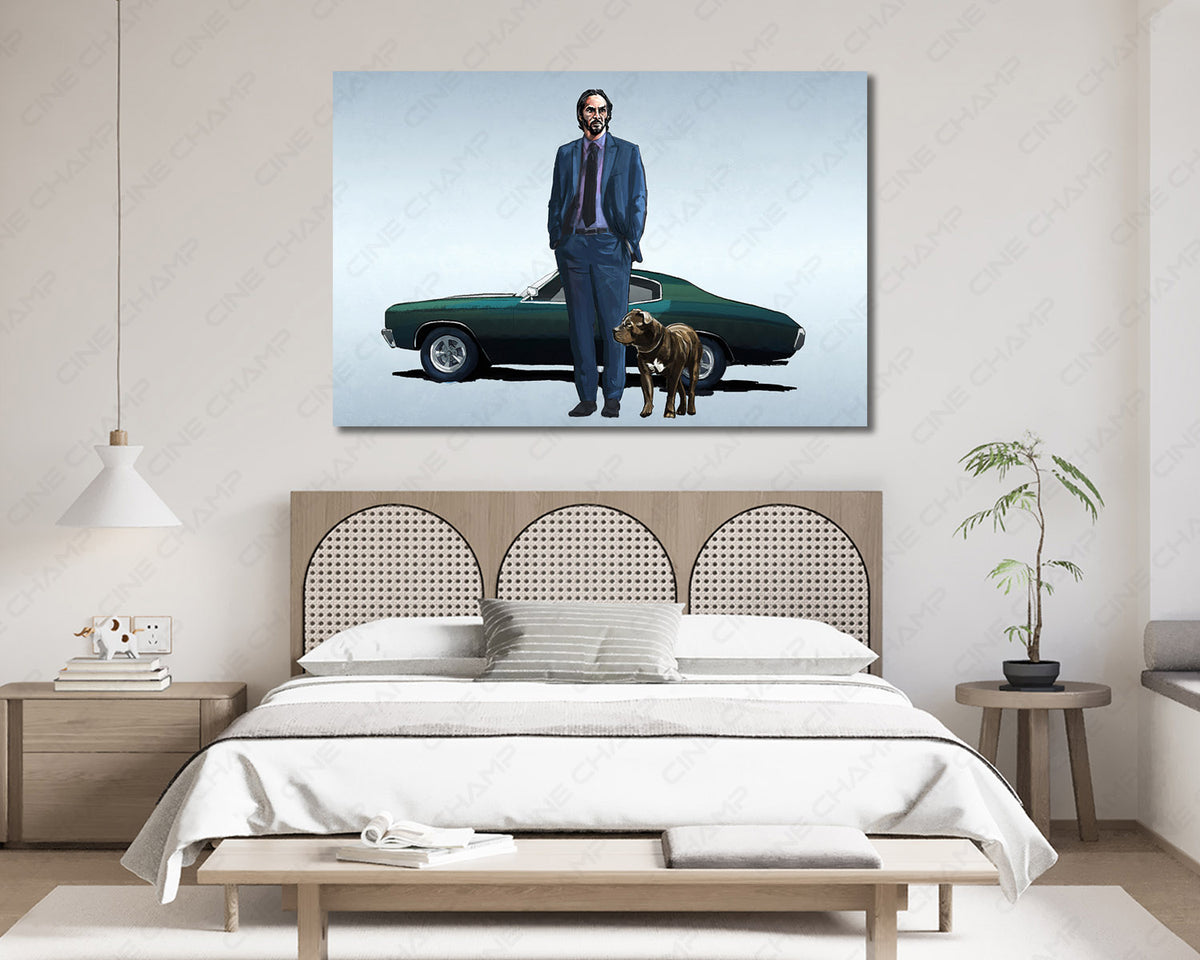 John Wick automotive collector wall art