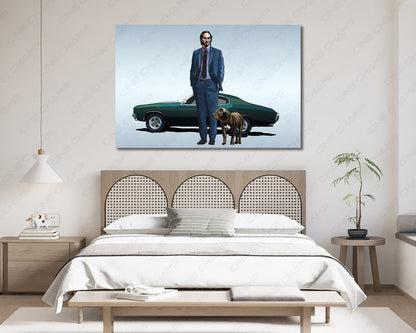 John Wick automotive collector wall art