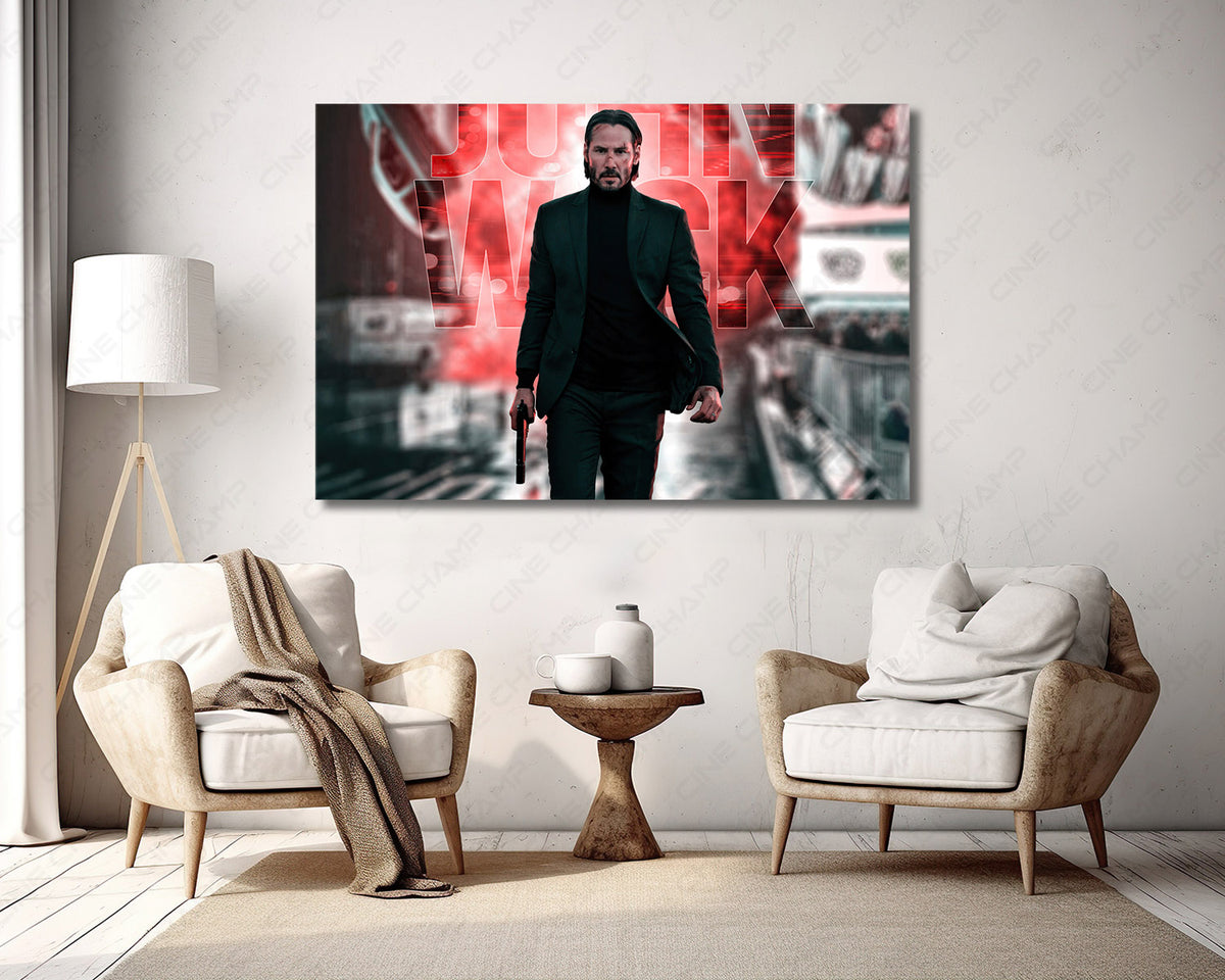 John Wick cinematic character premium wall display