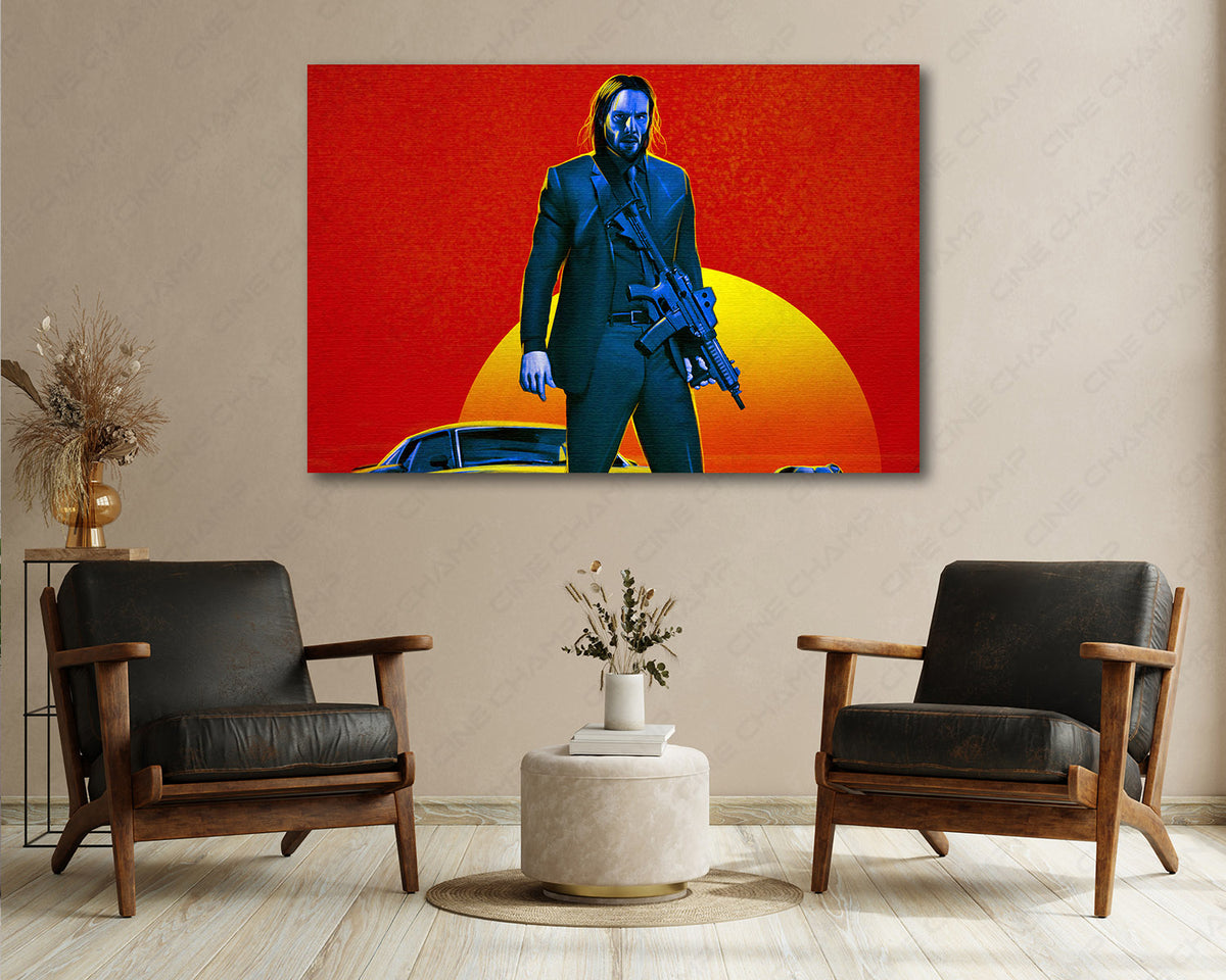 John Wick comic style wall decor
