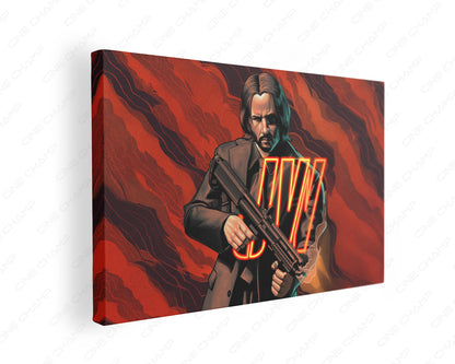 John Wick dark luxury canvas wall art