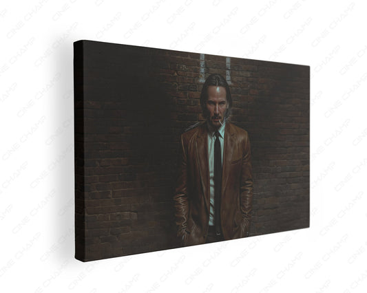 John Wick deadly comeback cinematic canvas wall art