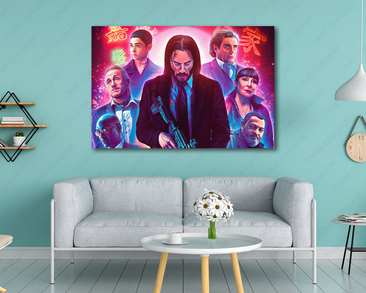 John Wick dog premium canvas print