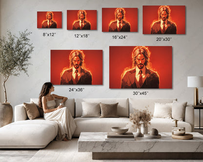 John Wick focused expression collector canvas artwork