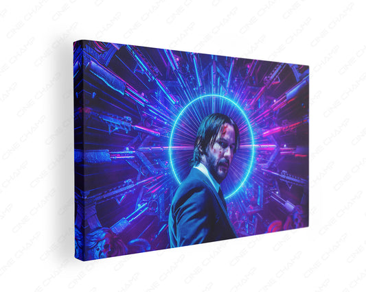 John Wick gun canvas wall art