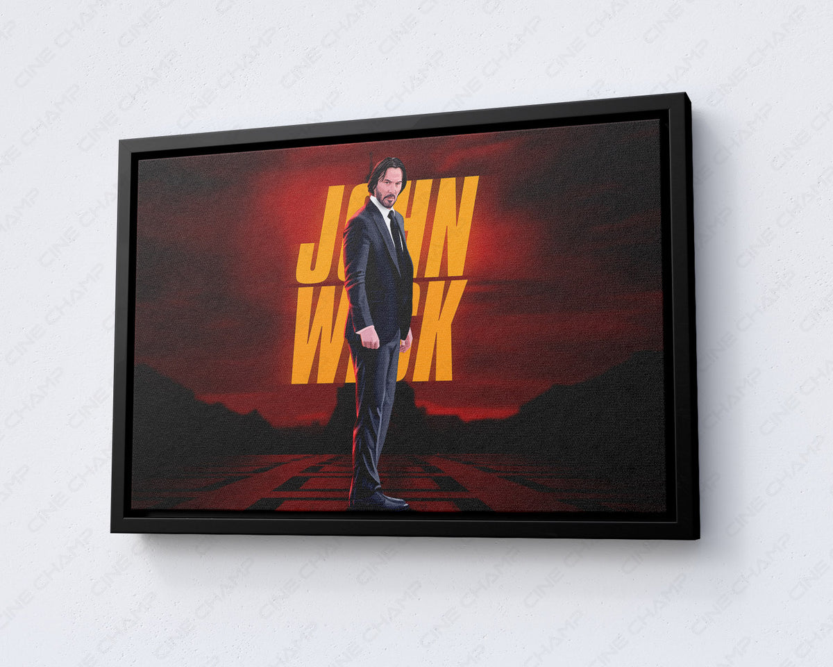 John Wick high energy cinematic canvas print