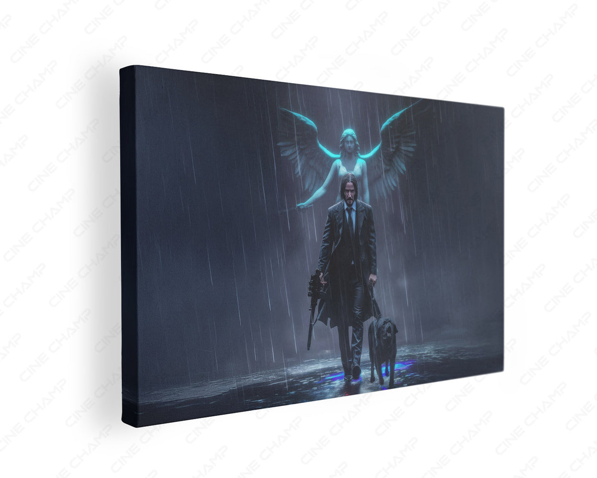 John Wick iconic cinematic canvas wall art