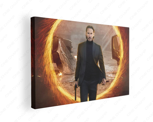 John Wick in Marvel Universe crossover canvas wall art