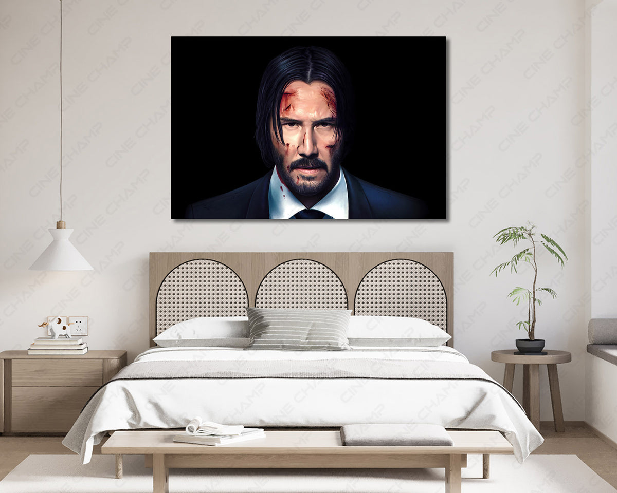 John Wick legendary action wall artwork