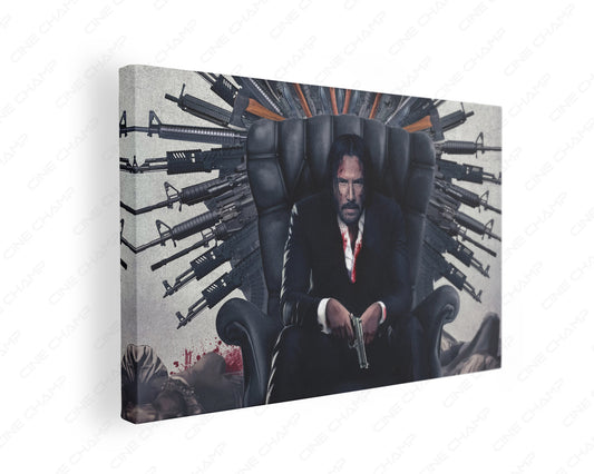 John Wick lot of guns canvas wall art