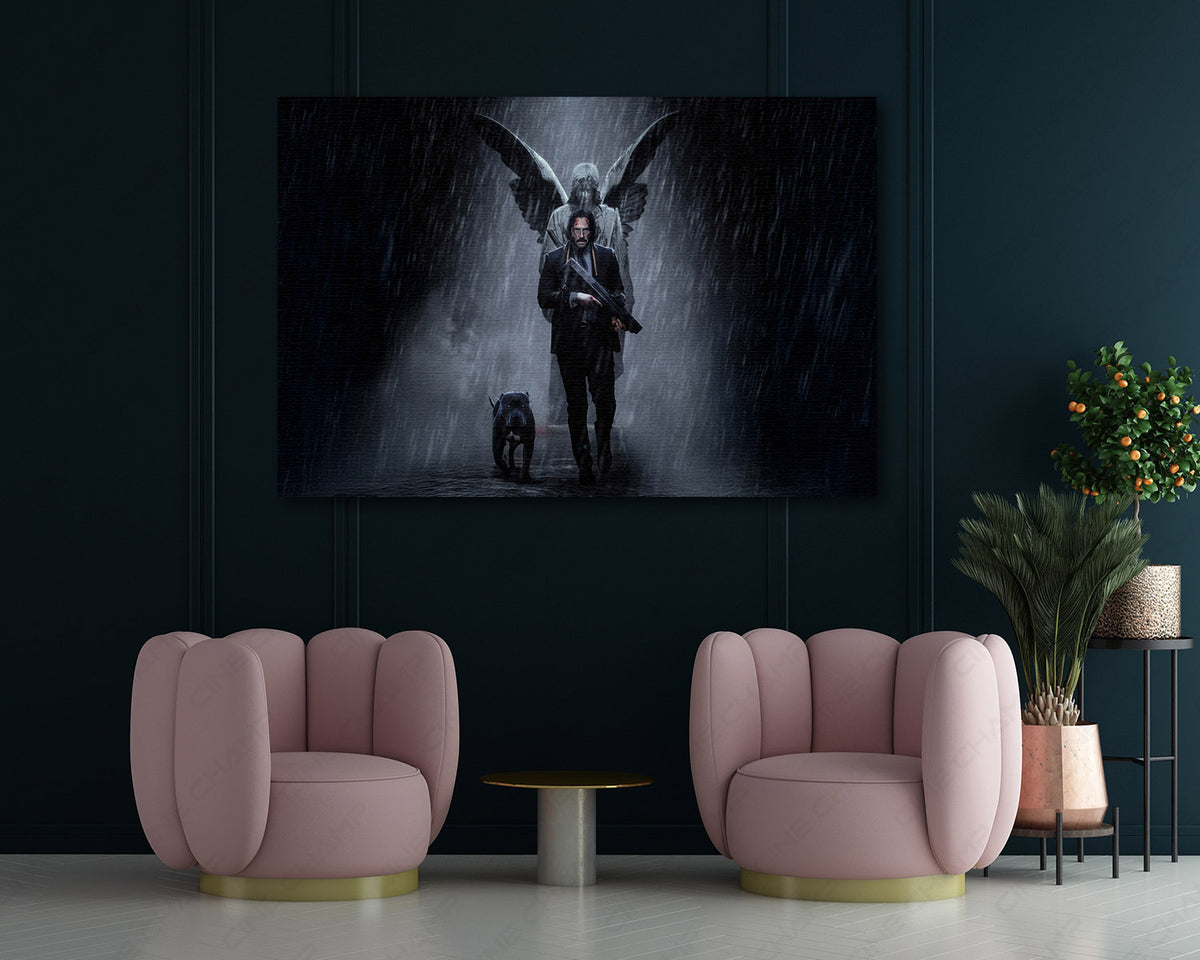John Wick loyal dog canvas art