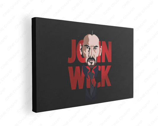 John Wick minimalist canvas wall art