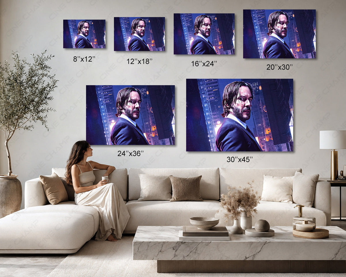John Wick movie inspired premium canvas display