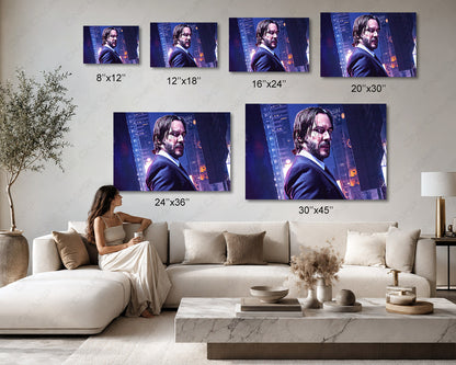 John Wick movie inspired premium canvas display