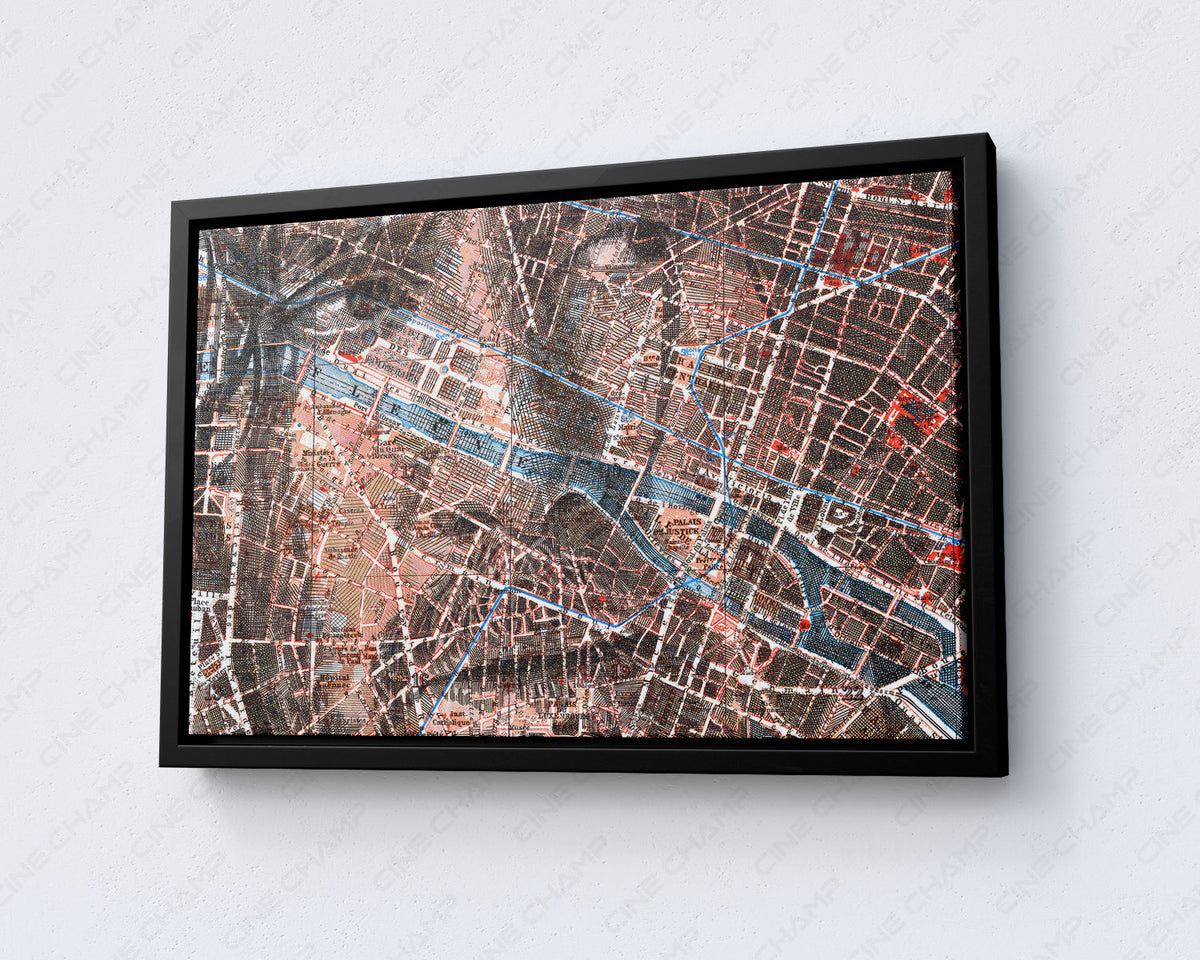 John Wick movie locations map style canvas