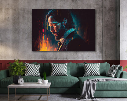 John Wick mysterious character canvas print