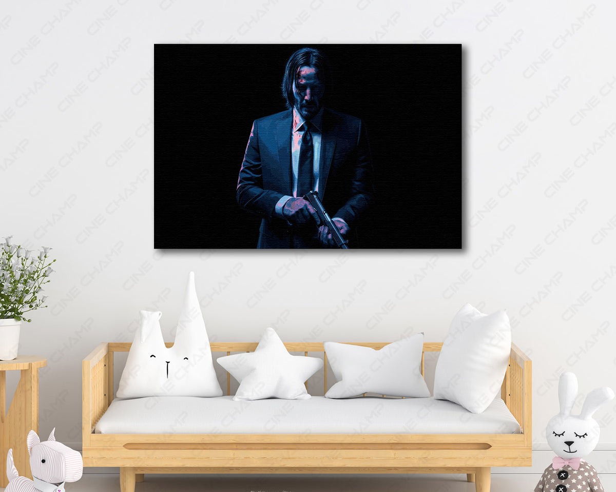 John Wick precision inspired cinematic canvas print