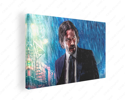 John Wick print Keanu Reeves famous movie actor wall art