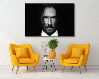 John Wick reflective canvas print