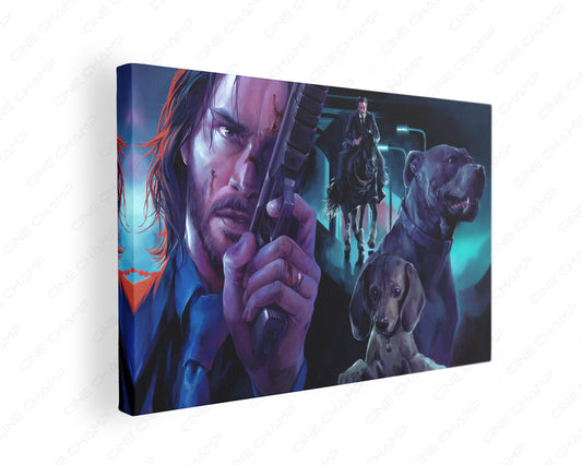 John Wick revenge cinematic canvas wall artwork