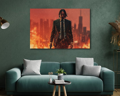 John Wick unstoppable action canvas print