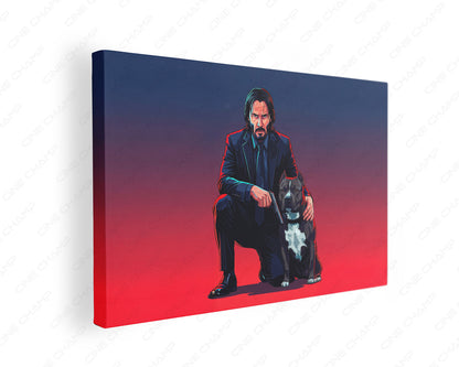 John Wick vengeance cinematic canvas wall art