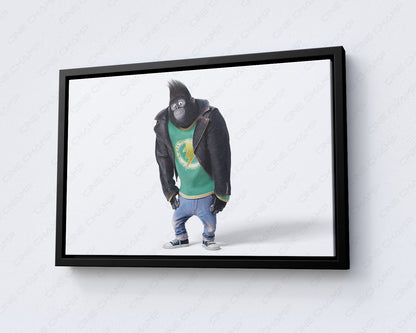Johnny gorilla Sing canvas print