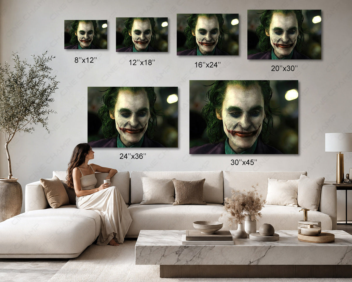 Joker dramatic character premium canvas artwork