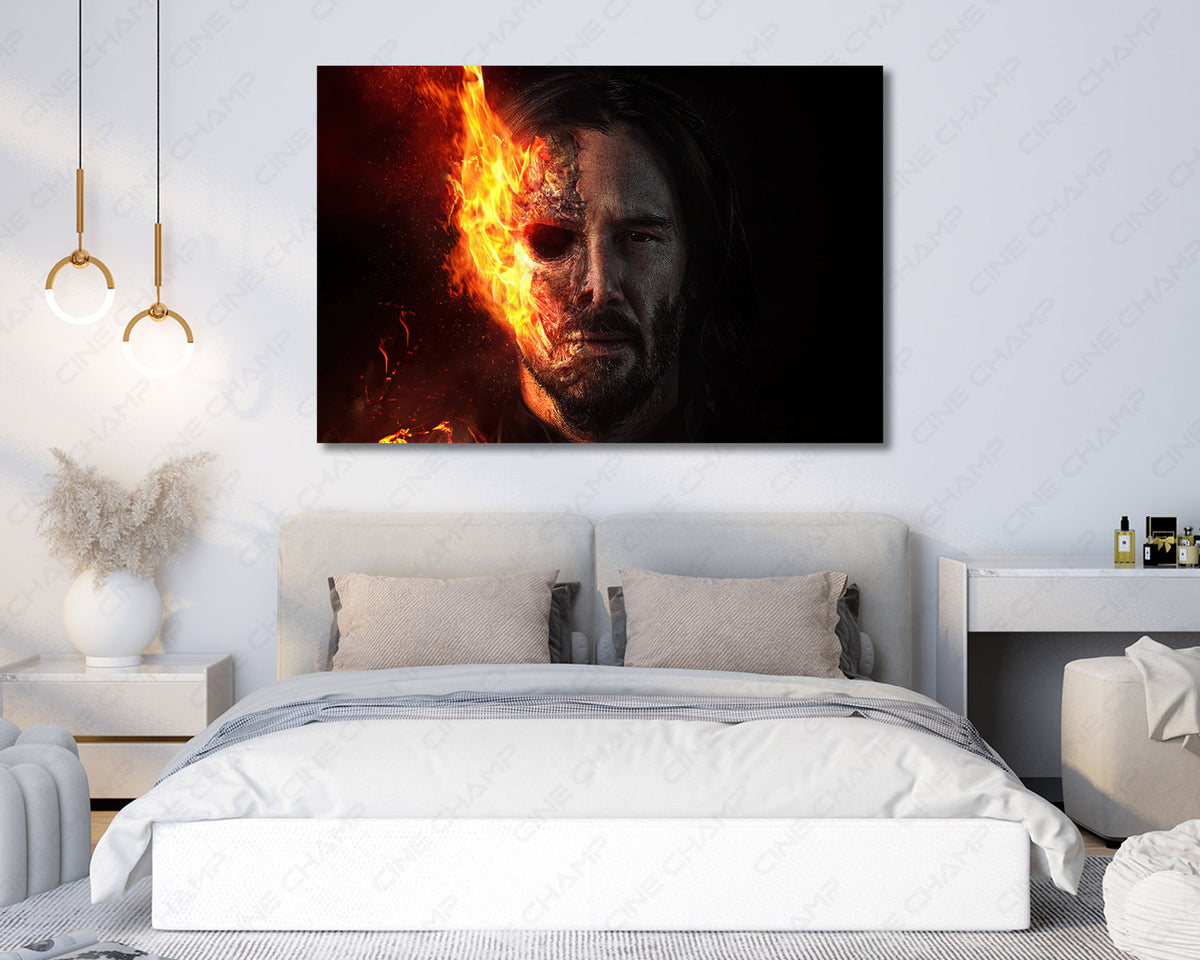 Keanu Reeves Dark Superhero Canvas
