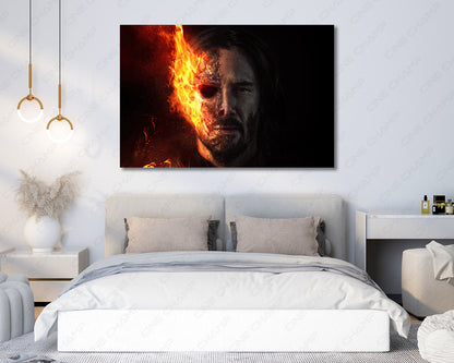 Keanu Reeves Dark Superhero Canvas
