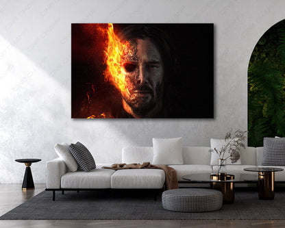 Keanu Reeves Ghost Rider Fan Art Canvas
