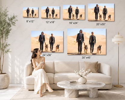 Keanu Reeves Halle Berry premium canvas